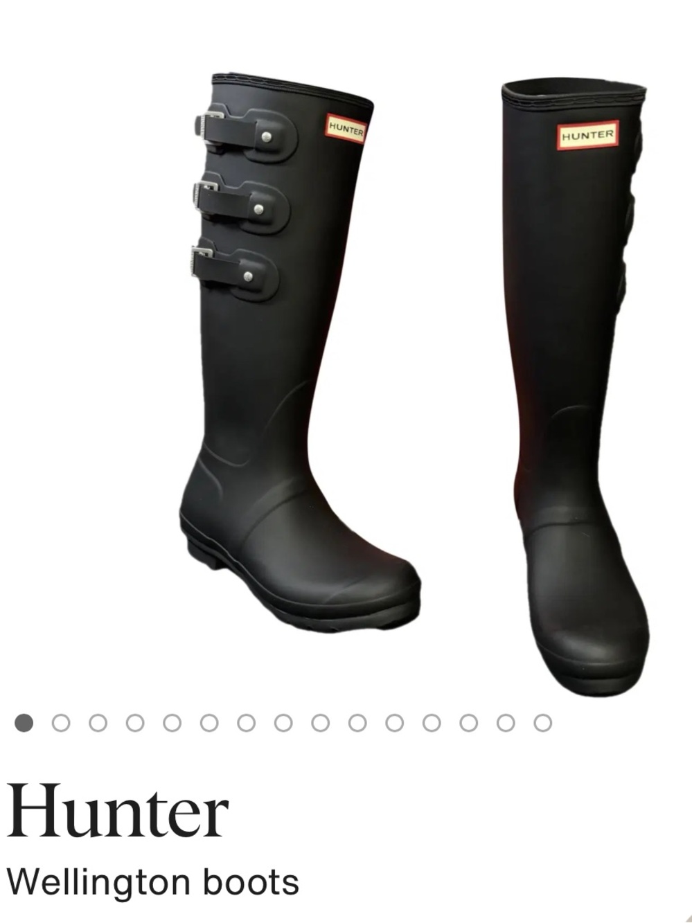 Hunter Women’s Black Wellington Rain Boots